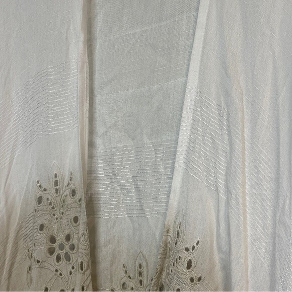 J.Jill Womens Ombré Brown White Lace Kimono One Size - Picture 4 of 5